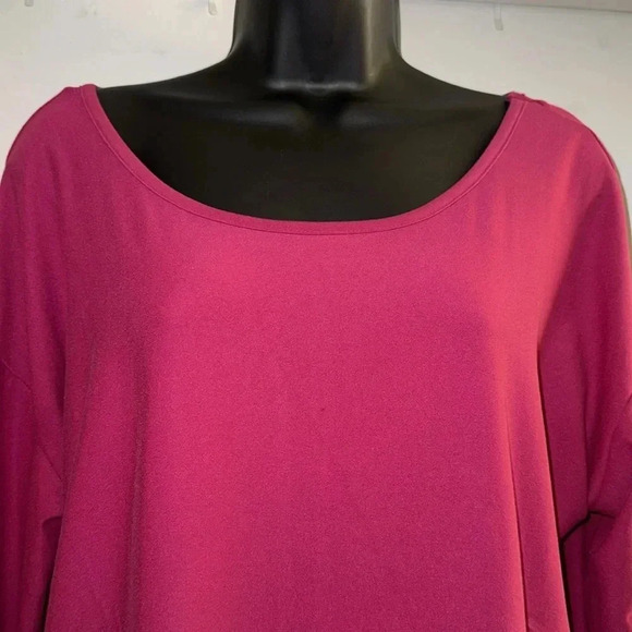 Zelos Long Sleeve Burgundy Top - Picture 2 of 6